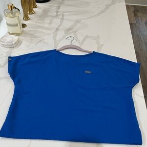 Figs Women's Top in Vibrant Blue